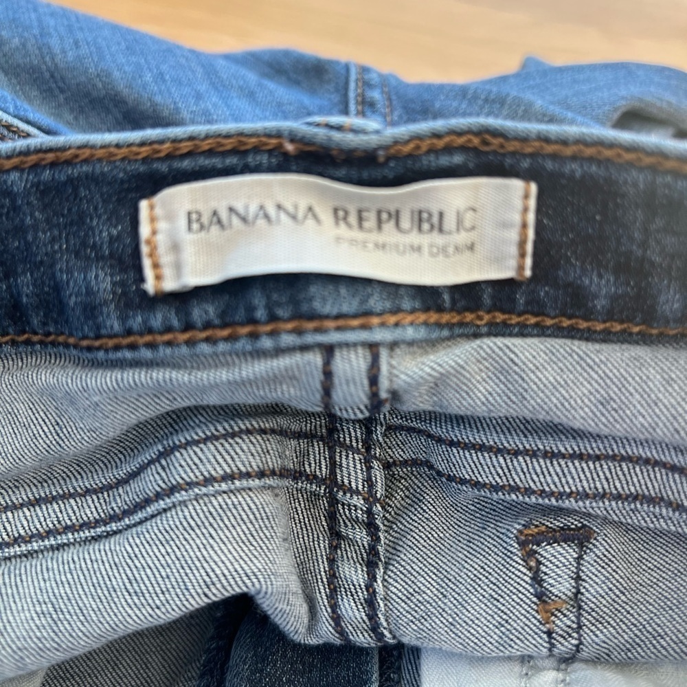 Banana Republic Premium Denim Blue Skinny Ankle Jeans Size 27 - Picture 4 of 6